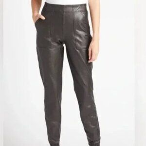 Spanx Black Leather Like Joggers Pants  Joggers Size: S/P